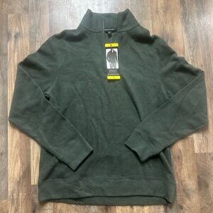 Banana Republic Men's Dark Green Zip-Up Sweater